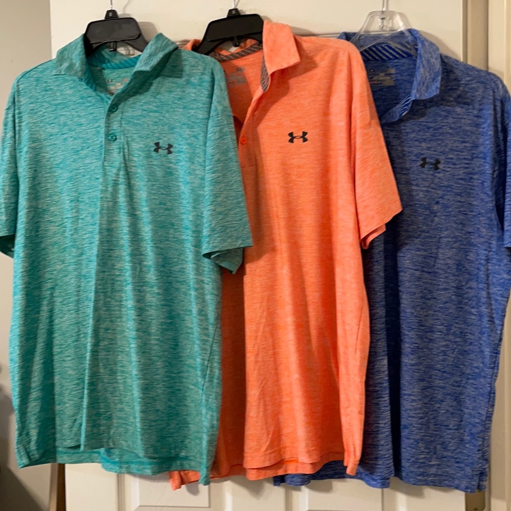 3 Under Armor heat gear polos